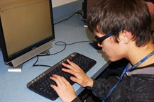 Student keyboarding